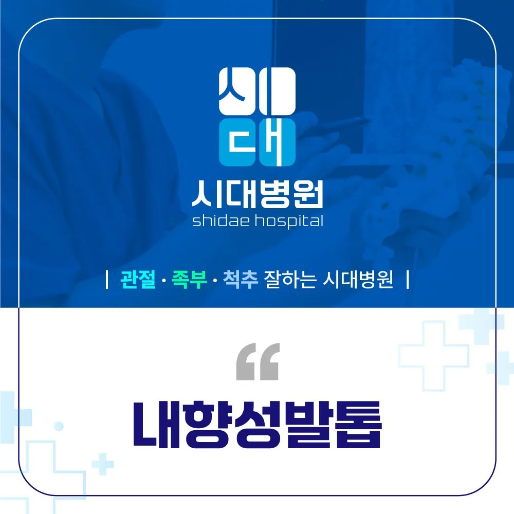 시대병원 내향성발톱 진료 안내 카드