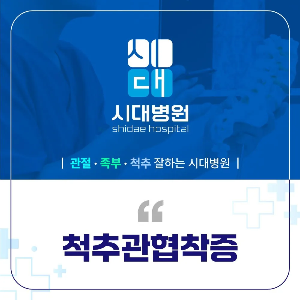 시대병원 척추관협착증 진료 안내 카드